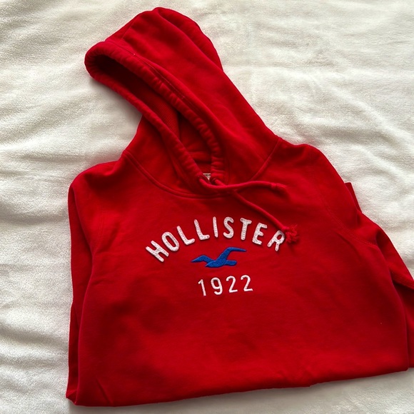 Hollister Tops - Brand Hollister
Size: Large
Color: Red
Zip up hoodie